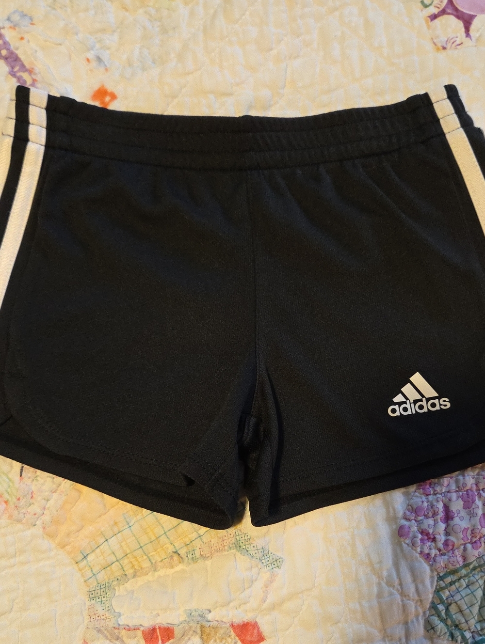 adidas Girls Black Athletic Shorts NWOT
